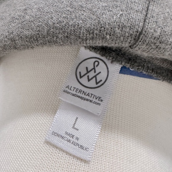 Men's Alternative Apparel Vest Hoodie | Size: L | Color: Gray - Picture 4 of 4